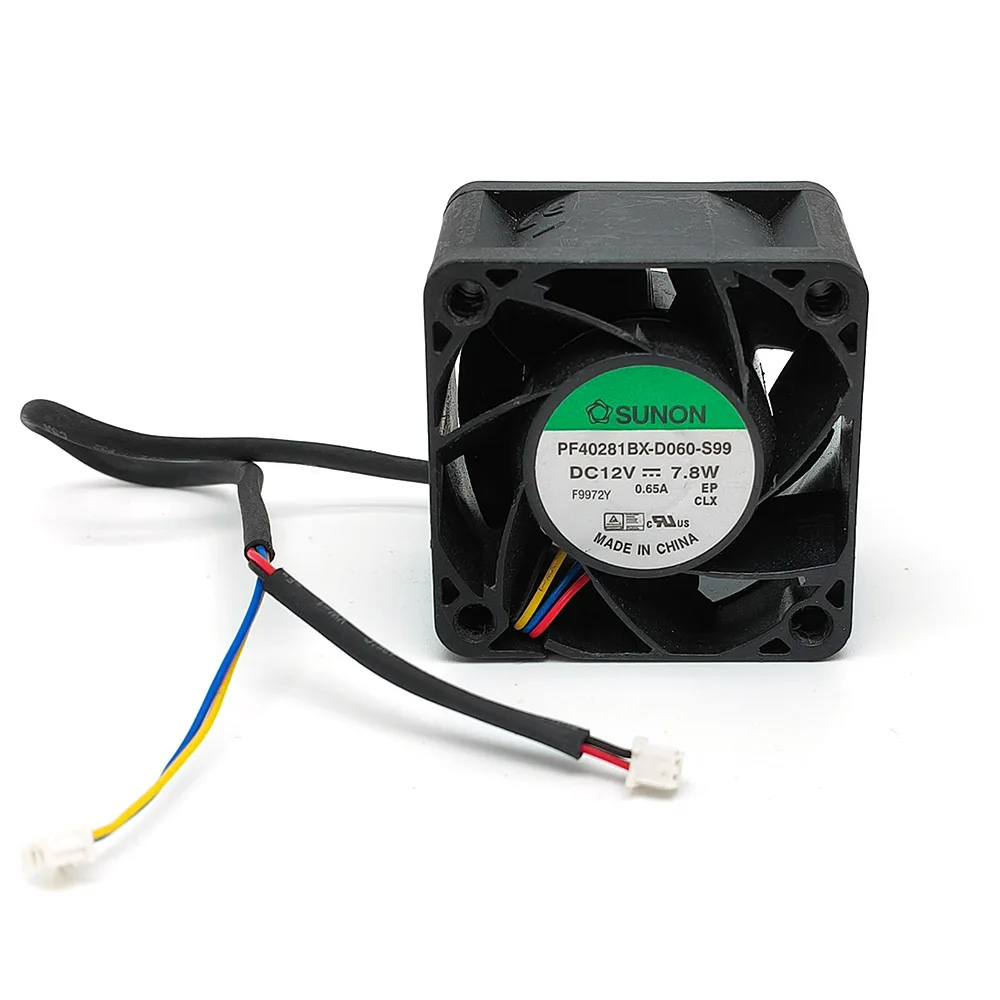 

Для Sunon PF40281BX-D060-S99 4028 40X40X28mm DC 12V высокоскоростной вентилятор 4 см Мощность Шасси PWM вентилятор 17600 об/мин куб. М