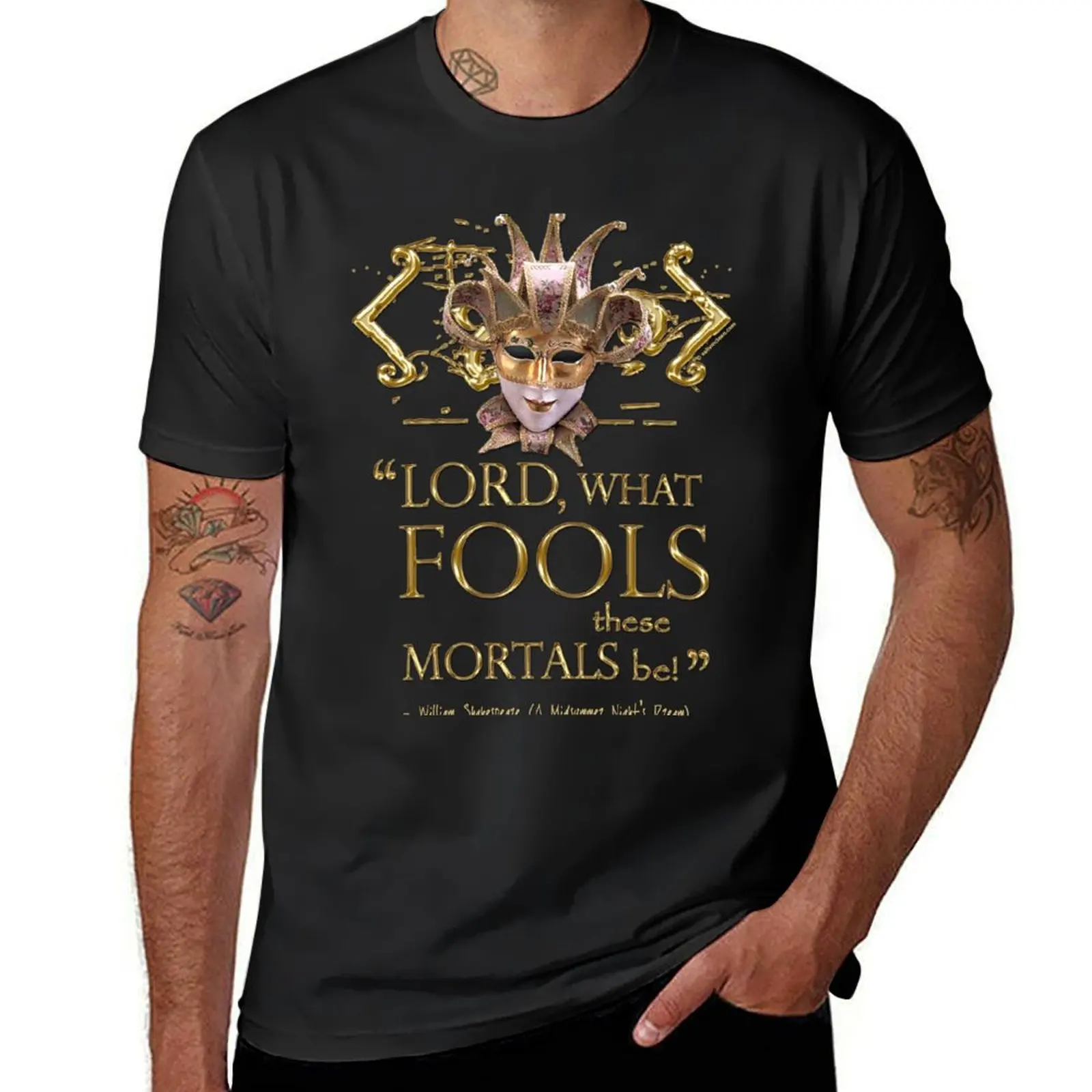 

Shakespeare Midsummer Night's Dream Fools Quote T-Shirt cute tops blacks T-shirt men