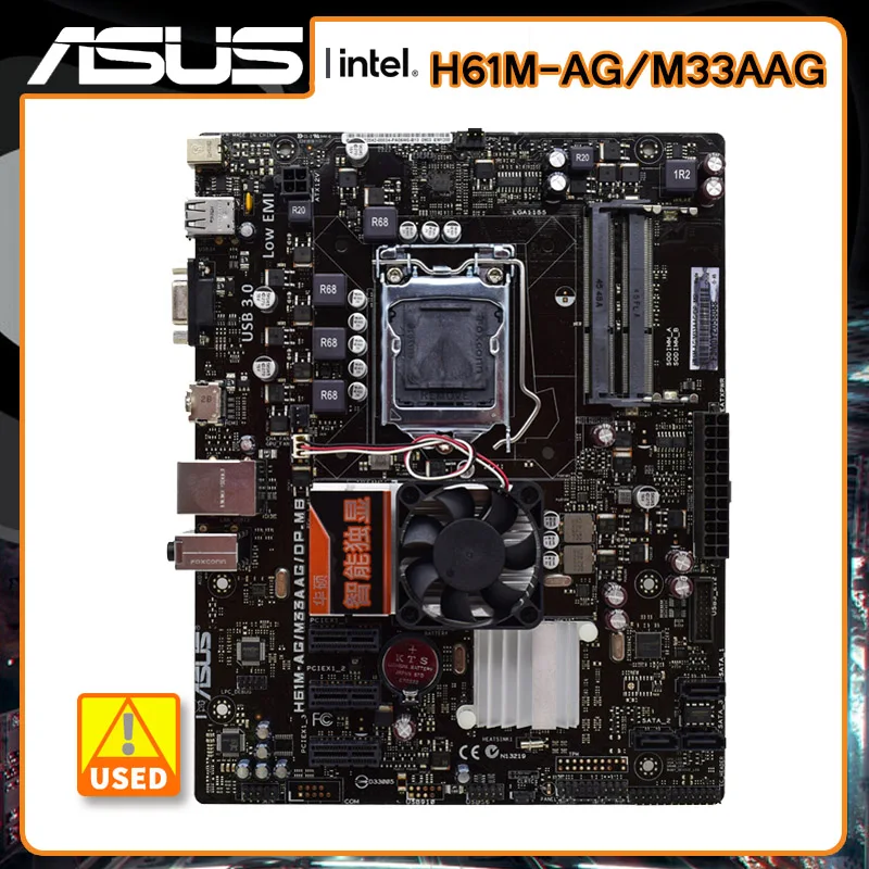 ASUS H61M-AG/M33AAG/DP_MB Motherboard LGA 1155 DDR3 16 GB Intel H61 USB ...