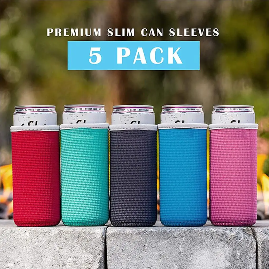Slim Can Cooler Sleeves, Premium 4mm Skinny Can Coolers Neoprene