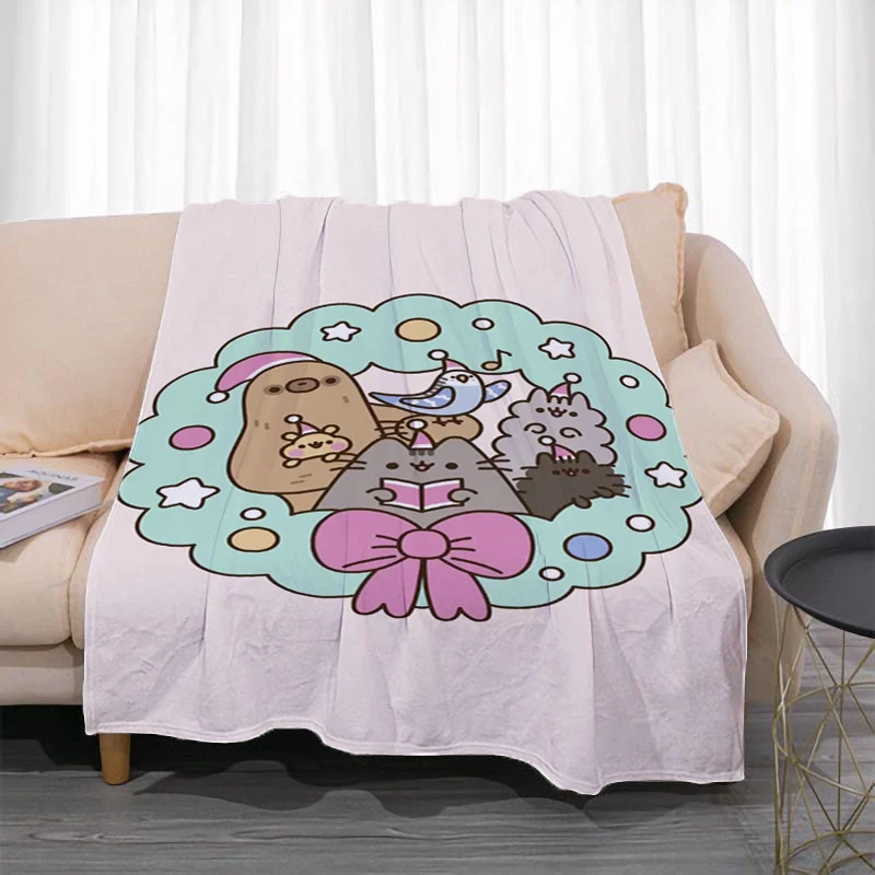 SofaSummerPusheenesBohoBlanketforFluffySoftBlanketsLivingRoom