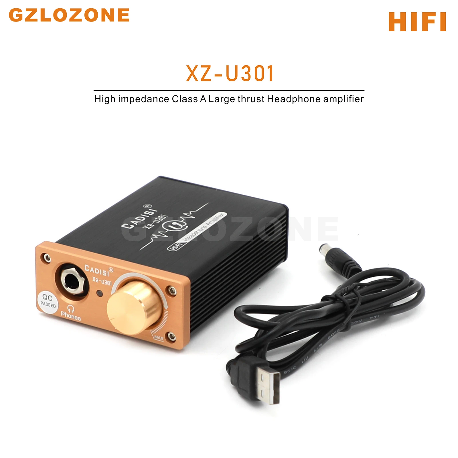 

XZ-U301 HIFI High impedance Class A Large thrust Headphone amplifier MINI Desktop headphone amp