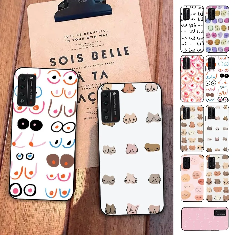 

Boobs Art Print Phone Case For Huawei Honor 10 lite 9 20 7A pro 9X pro 30 pro 50 pro 60 pro 70 pro plus