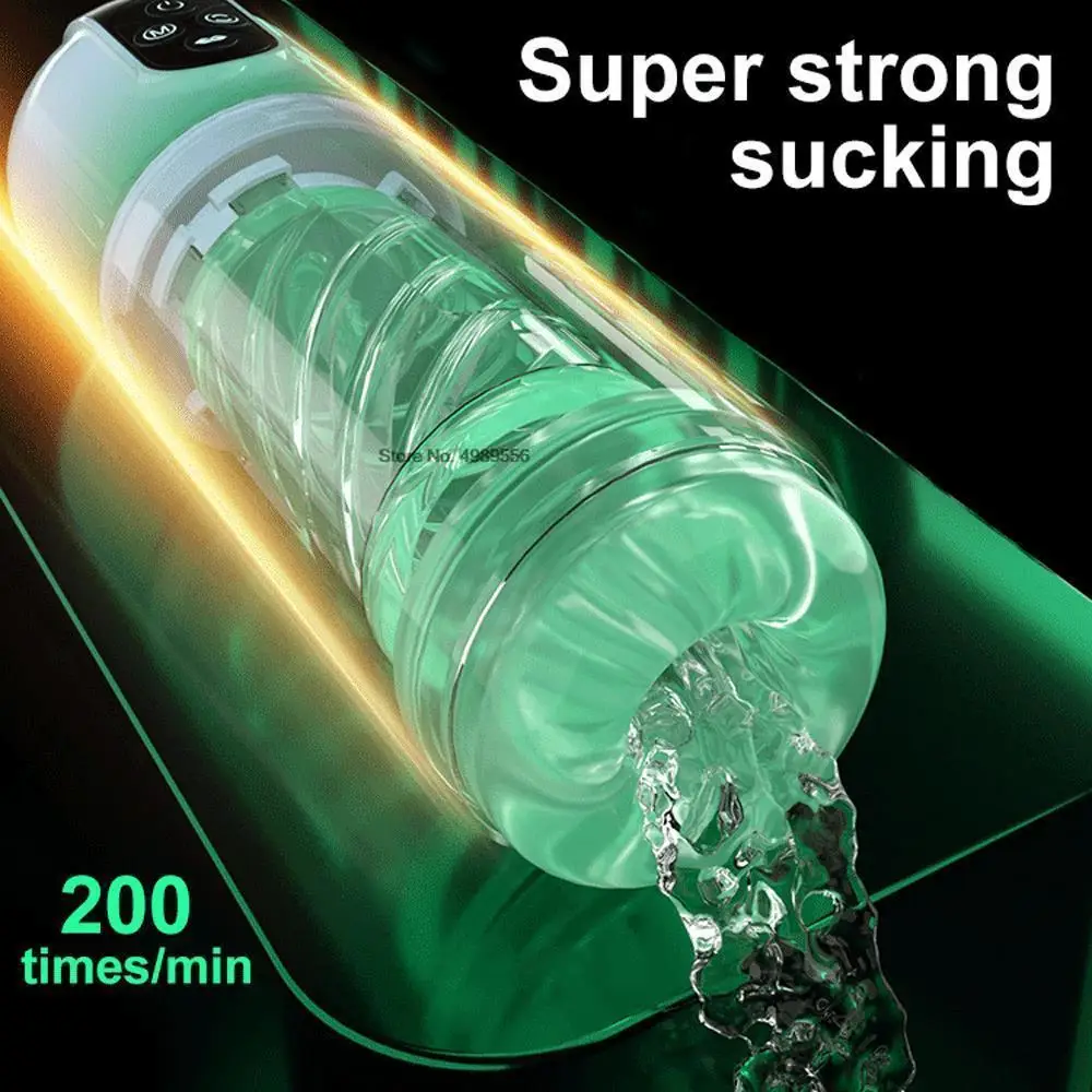 Masturbator Automatic Male Cup Rotating Sucking Wat SPA Real Pussy Masturbation  Pump_voghion.com