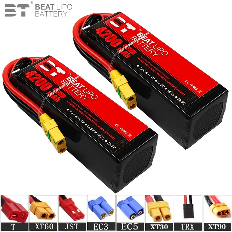 

NEW 22.2V 4200mAh 35C LiPo Battery For RC Quadcopter Helicopter FPV Racing Drone Spare Parts 6s Rechargeable Battery