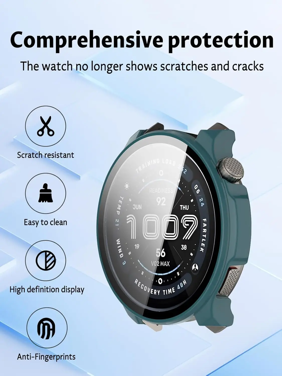 All-Around Protective Bumper Case with Screen Protector - Scratch Resistant Cover and Accessories