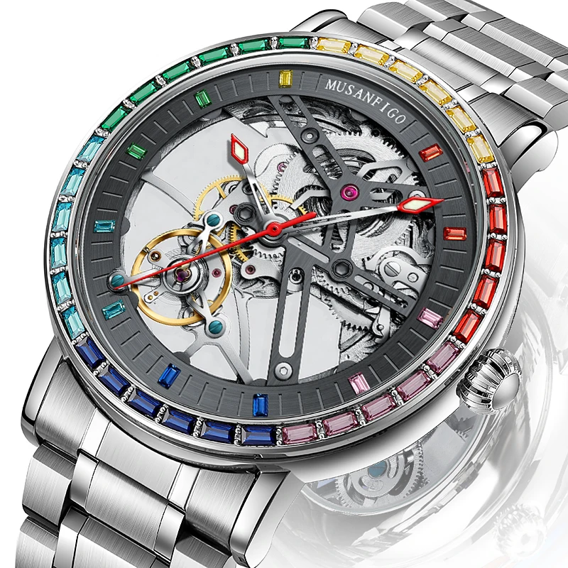 MUSANFIGO new hollowed out fully automatic mechanical watch