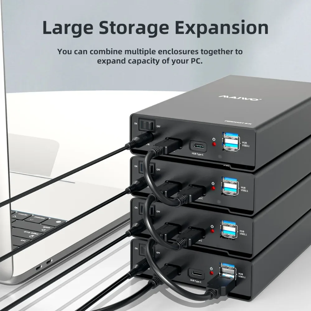 MAIWO HDD Docking Station 10Gbps USB3.1 Type-C to SATA Drive Adapter Aluminum Case for 2.5 3.5 SSD HDD Dock Hard Drive Enclosure