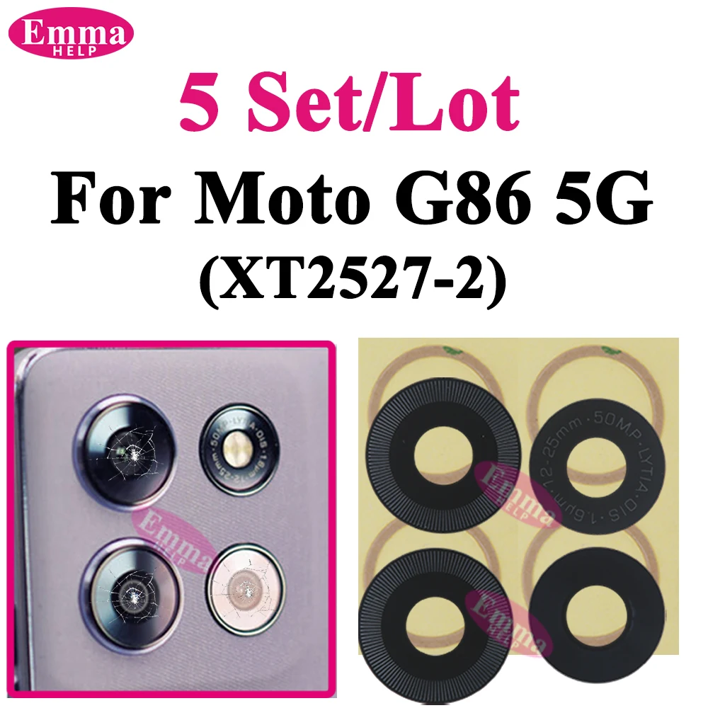 Enhanced Back Camera Glass Lens with 3M Adhesive - 5 Piece Set for Optimal Rear Camera Protection