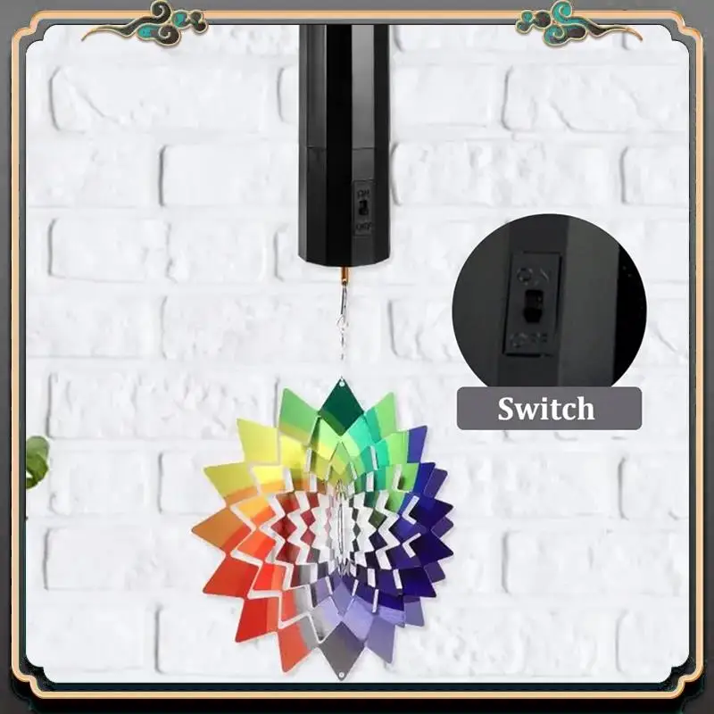 Premium Wind Spinner Motor 3PCS Plastic Hanging Disco Ball Motor Battery Operated Rotating With Hanging Ring