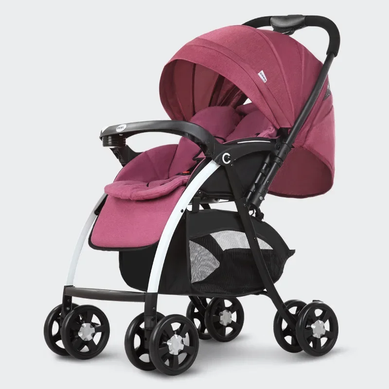 

Shock Absorbing Stroller Newborn Baby Two-way Swivel Seat High Landscape Lightweight Folding Travel Stroller Baby Stroller