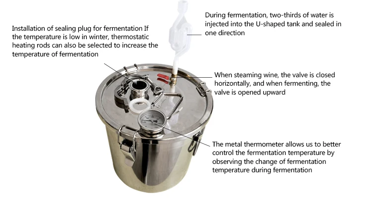Description Picture 6 of item70L Household Alcohol Distiller Stainless Steel Wine Making Equipment Rum Making Machine Private Distillery