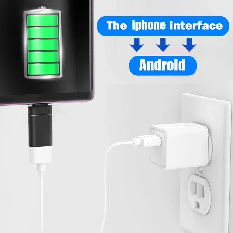 Micro USB Type C Male To IOS Female Adapter Connector Data Sync Charging Converter Apple Android Mobile Phone Laptop Adapter otg adapter,usb to type c adapter,type c adapter
