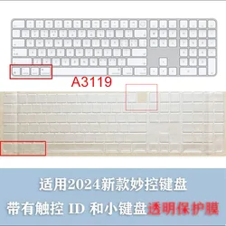 Premium Keyboard Protector Film for Apple Magic Keyboard - US Layout with Numeric Keypad (US A3119 Clear 2024)