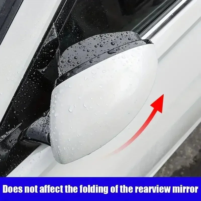 Car Rearview Rain Eyebrow Blind Spot Mirror Small Round Mirror Rain Cover Wide Angle Frameless Parking Auxiliary