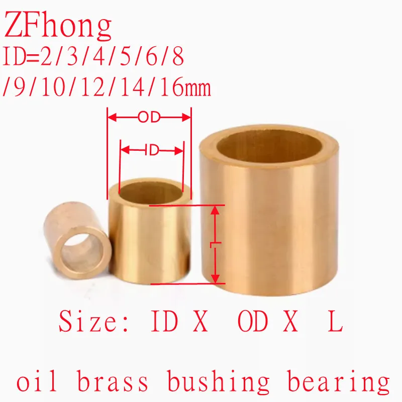 M2 M3 M4 M5 M6 M8 M10 M12 M14 M16 Powder Metallurgy Oil Bearing Copper Brass Sleeve Bearing Sleeve Base Bushing gasket washer