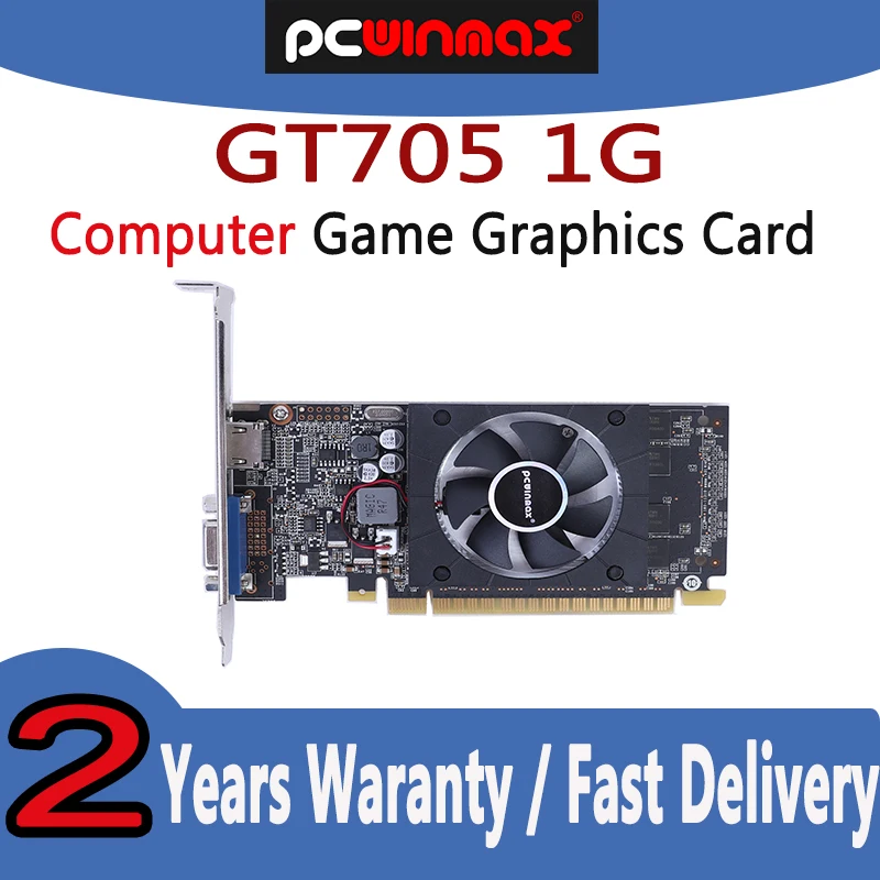 PCWINMAX GT705 1G DDR3 64Bit Origina Gaming Graphic Card Low Profile