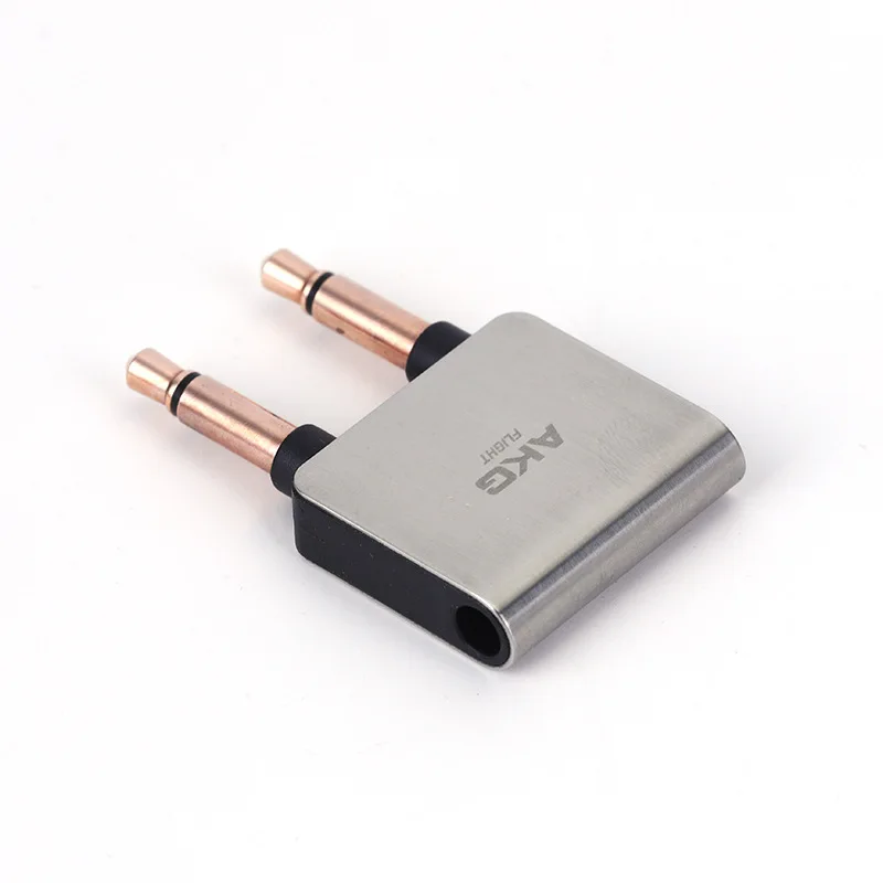 Hifi Ouro Nickel Plated Air Plane 3.5 mm Avião Airline Headphone Mono Audio Converter Viagem Jack Plug Splitter Adapter - Imagem 2