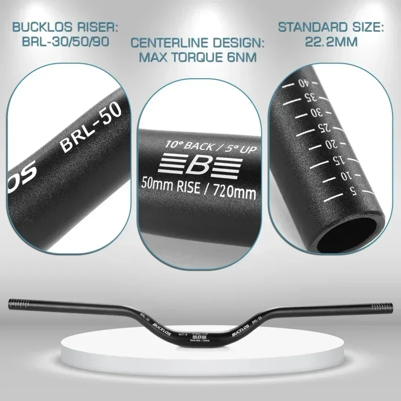 Aluminum MTB Swallow Riser Handlebar 3