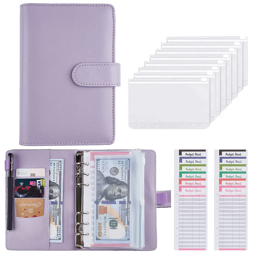 Budget Binder Cash Envelopes Wallet A6 Saving Binder Set Cash