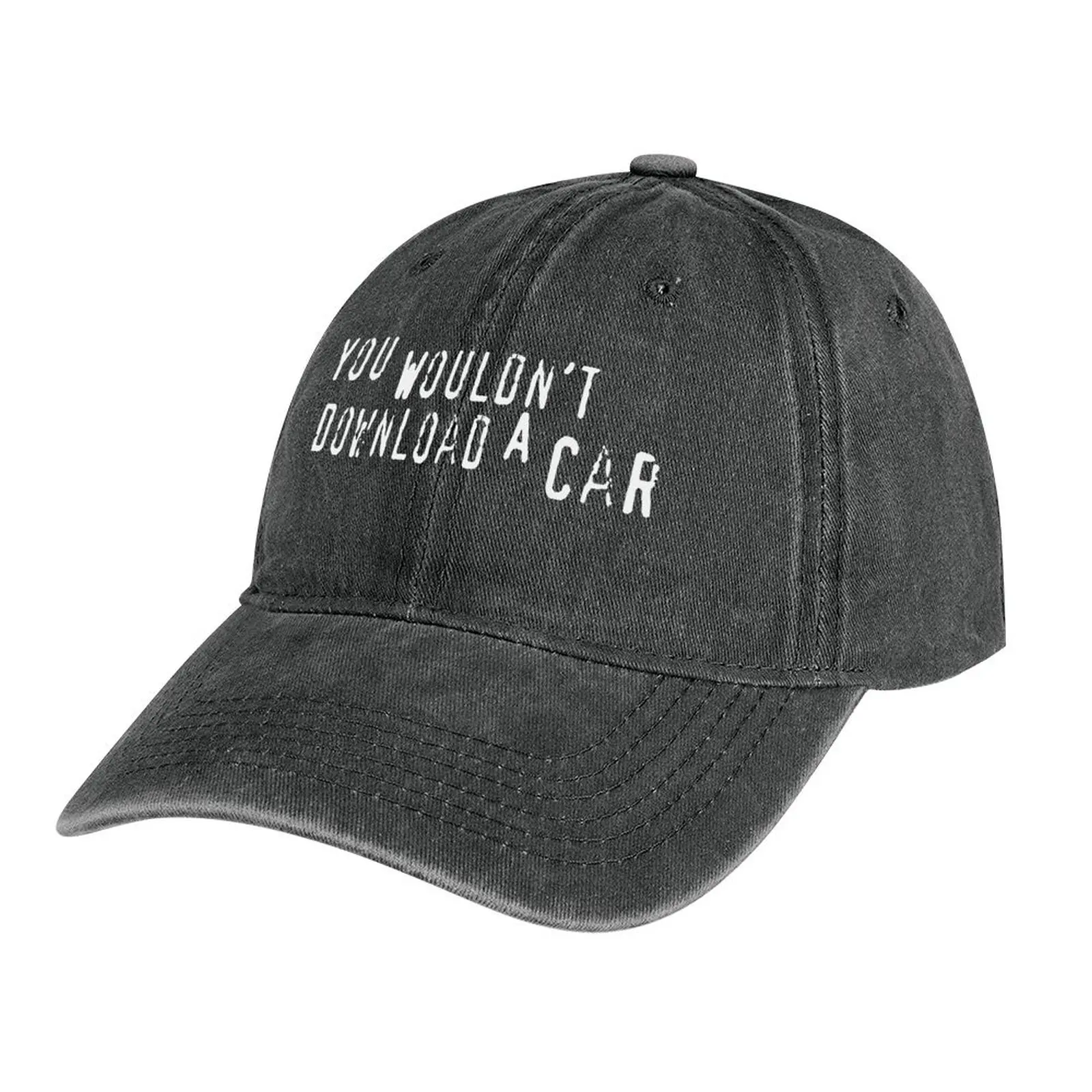 

You Wouldn't Download a Car White Cowboy Hat Icon Luxury Brand Christmas Hat Caps Male Women's