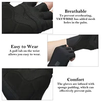 YKYWBIKE Cycling Gloves MTB Bike Gloves Sports Half Finger Sports Riding Goves Men Breathable Shockproof Bicycle Gloves 304 2