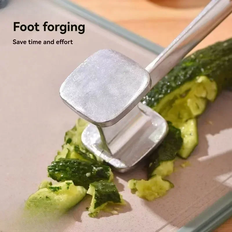 Meat Tenderizer Hammer Household Aluminum Alloy Steak Duty Metal Mallet 19cm Kitchen Tool Heavy Hammer Double-sided Meat
