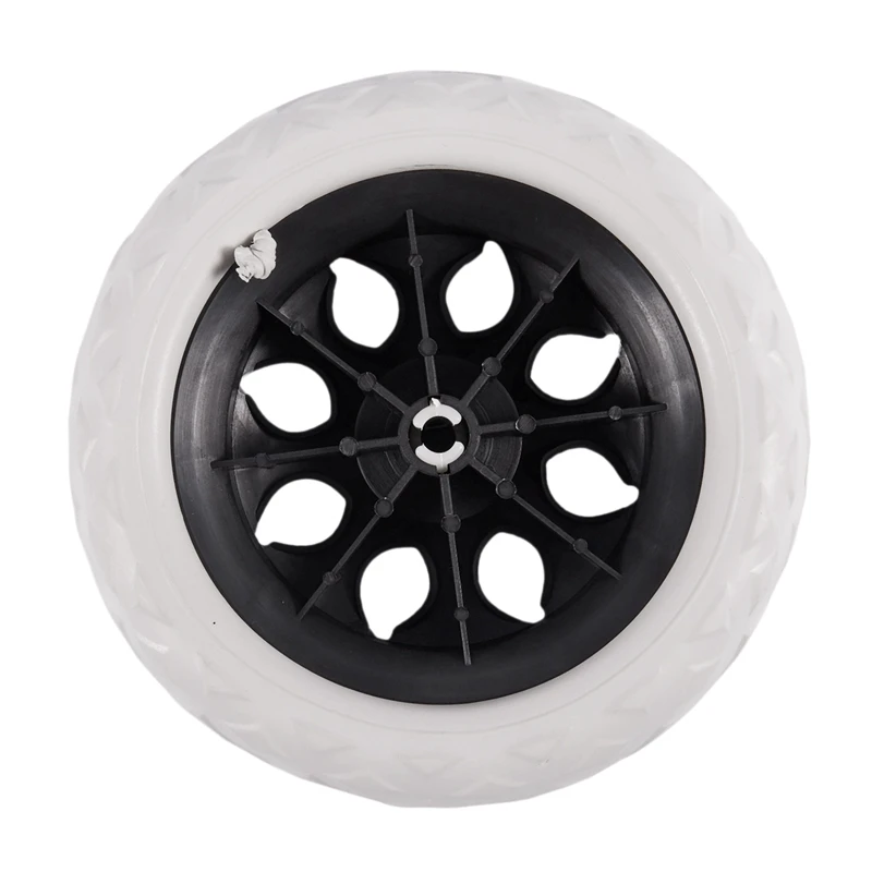 

10X Black White Plastic Core Foam Shopping Trolley Cartwheel Casters