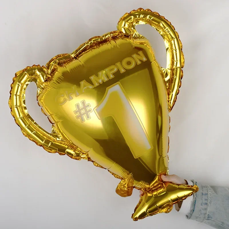 Aluminum Film Balloons Sports Theme Gold Cup Champion Trophy Party Decoration