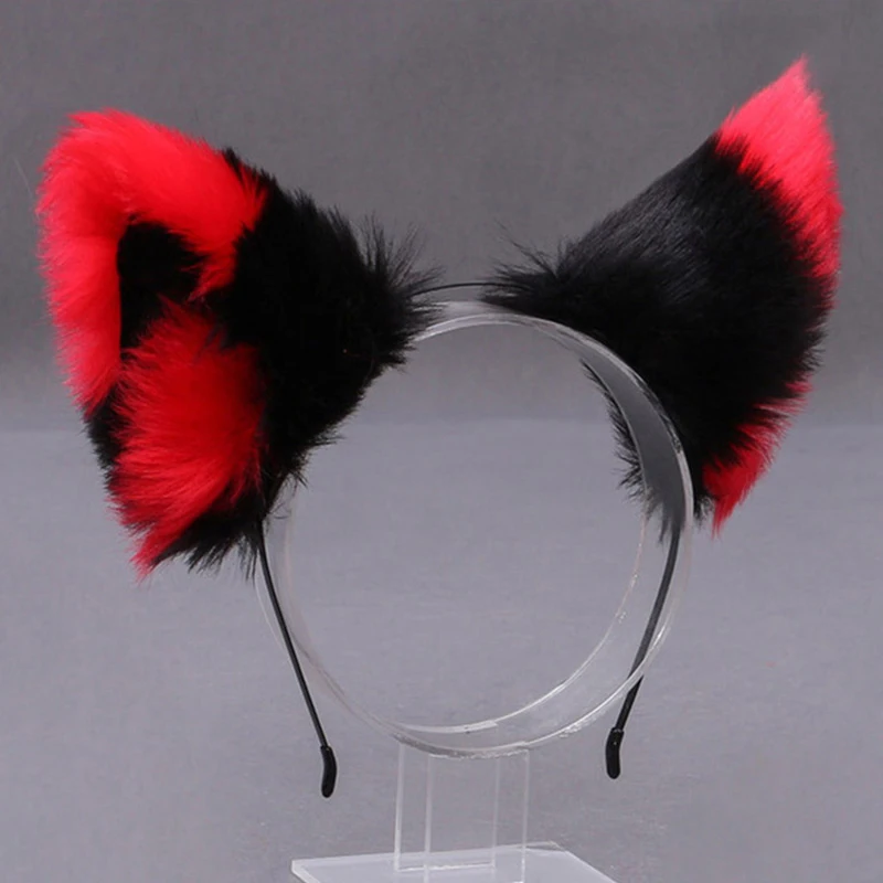 Plush Faux Fur Fox Cat Ear Hair Hoops Headband Women Girl Cosplay Hair Accessories hair bands hair band cosplay headpiece cosplay accessories