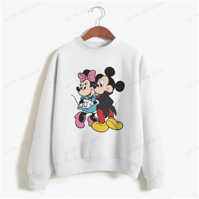 thumbnail image 1 of Sudadera básica de cuello redondo para mujer, nueva sudadera con capucha con estampado de Minnie Mouse de Disney de primavera 2024, jersey informal Harajuku para niña, 1 of 5