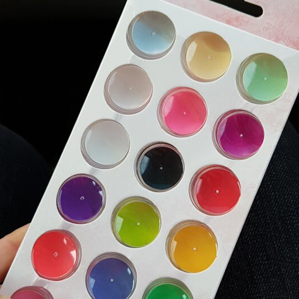 

18Colors/Set Nail Acrylic Powder Decoration Colorful UV Gel Powder Polymer Builder Acrylic Carving Pattern Nail Art Dust Powder