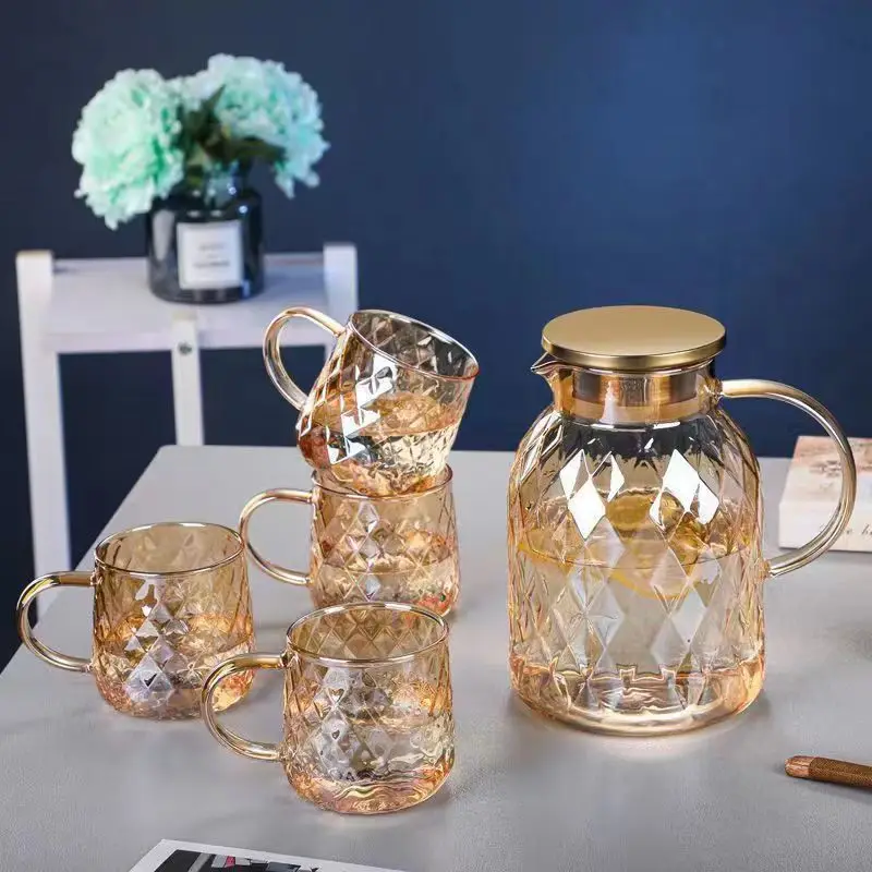 Description Picture 5 of itemLight Luxury Glass Flower Teapot Teaware Puer Tea Teapots to Boil Water Yixing Clay Kettle Kettle With Filter Ceramic Pot Set