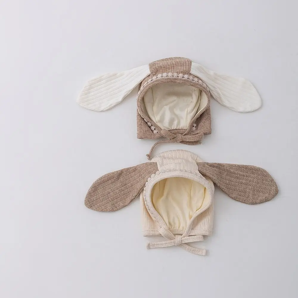 INS Cute Baby Ear Protection Hats Sweet Soft Newborn Beanie Hat Windproof Long Ear Baby Fetal Cap Winter
