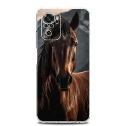 Elegant Brown Horses Phone Case Cover for Genuine Leather (B7)