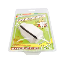 Portable Personal Air Filter with Activated Carbon - Smoke Purifier for Office, Car, and Parties (White)
