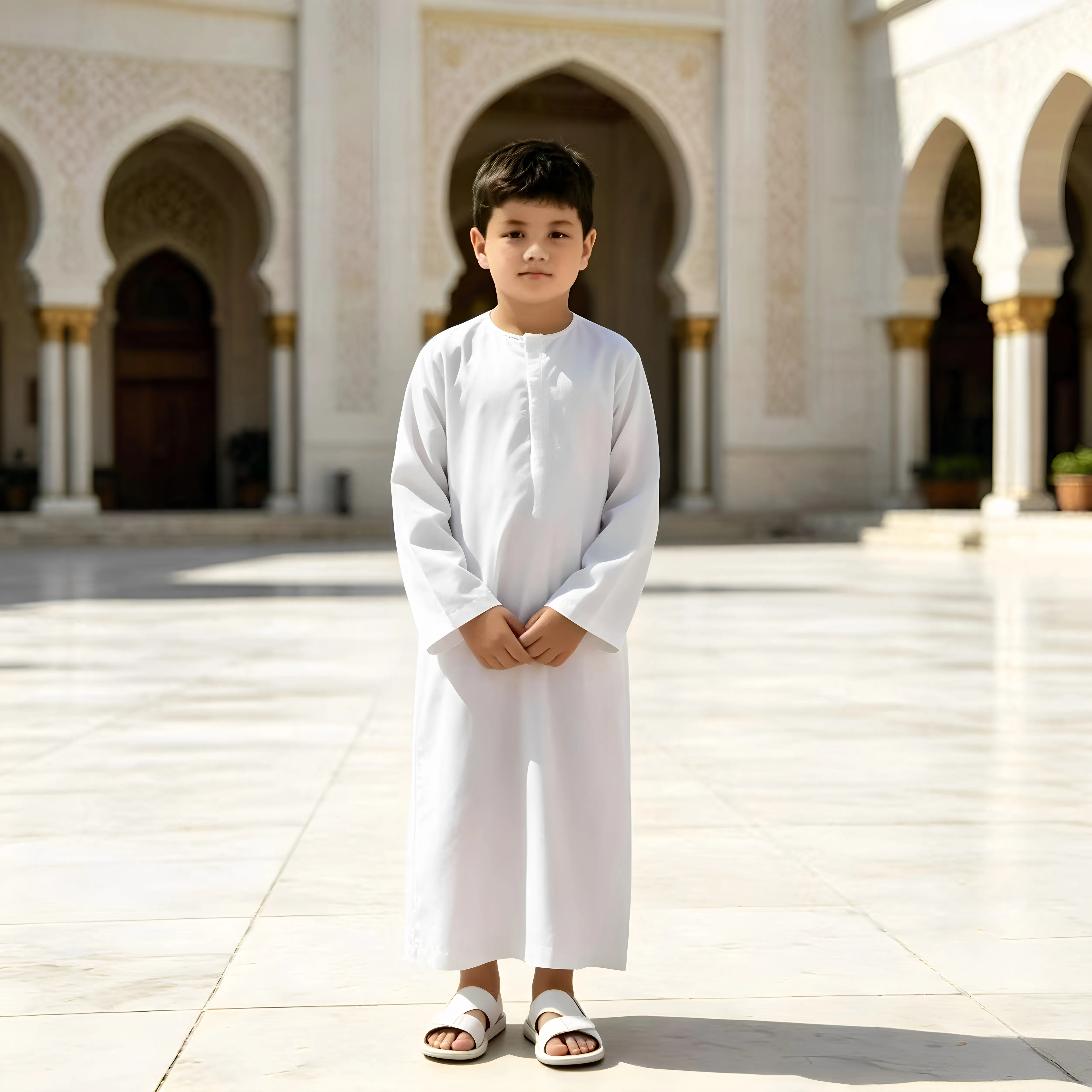 فستان أطفال إسلامي، قفطان، عباءة باكستانية، جبة، ب...