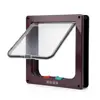 Installation Weatherproof 4 Ways In and Out ABS Material for Small Dogs,Cats Freely Cat Door Pet Supplies Flap Door Dog Gates
