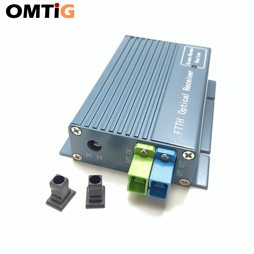 OMTiG FTTH CATV Optical Receiver High Level Fiber WDM Converter SC APC/UPC Duplex Connector Mini Mode with 2 Output RF Inch