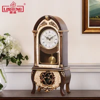 Nordic Table Clock Retro Luxury Desk Clock Vintage Mechanical Tell The Time Living Room Bedroom Bedside Home Decoration Gift 2