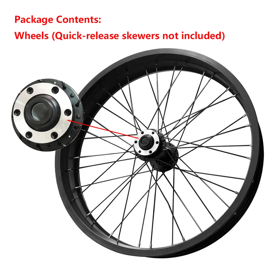 20x4.0セット アルミ製自転車前輪 電動自転車用リム 36スポーク