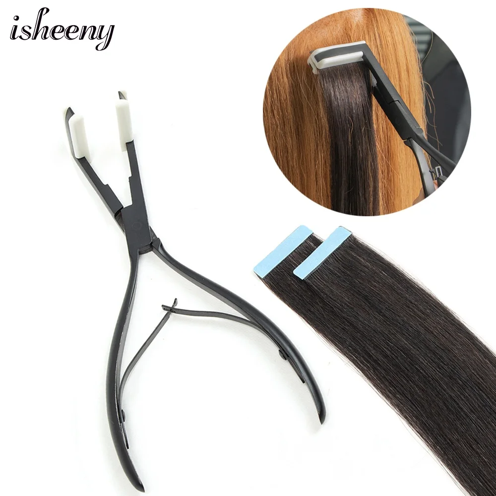 

Isheeny Pro Tape Extensions Press Plier Stainless Steel Multi-Functional Hair Tools Ergonomic Design 4.5cm Deck Shape