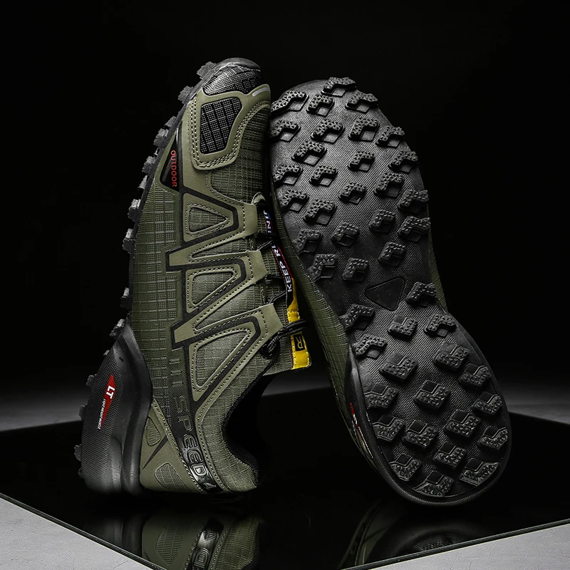 Men's Waterproof Hiking Shoes Outdoor Training Shoes Lace Up Anti Slip Climbing Wear-resistant Hunting Climbing Sneakers hiking shoes