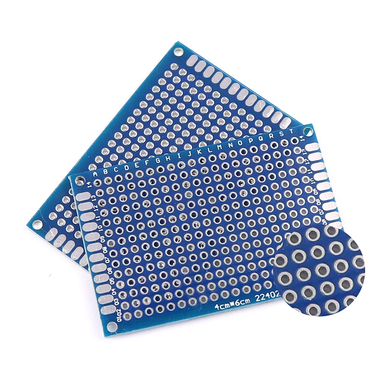 5/10PCS PCB Board Prototyp Board Blau 2x8/3x7/4x6/5x7/7x9cm Doppelseitige Leiterplatten Für DIY Löten Projekt – Detail 2