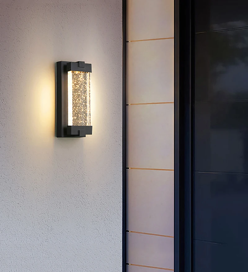 Modern Minimalist Outdoor Wall Lamp Waterproof IP65 Villa Outdoor Balcony Entrance Corridor Bubble Crystal Wall Lamp