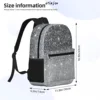 atinfor Modern Grey Glitter Sparkles Printing Women Backpack Student Bookbag School Bag for Teenage Girl Book Bag 4