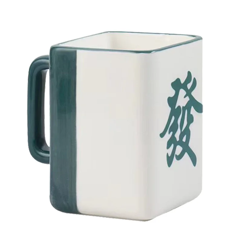 

Mahjong Modeling Good Luck Ceramic Cup Personality Creative Chess Room Mug Chinese Style New Year Gift Coffee Water Cup