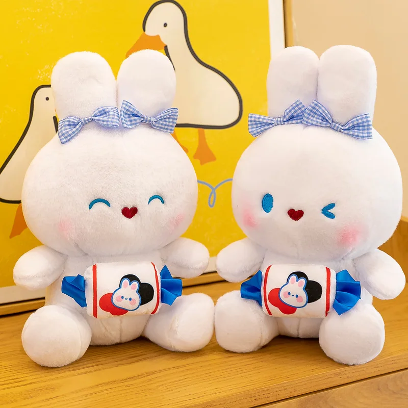 

40pcs/lot Wholesale Spot Rabbit Plush Toy Pillow Down Cotton Doll Simulation White Toffee,Deposit First to Get Discount much We