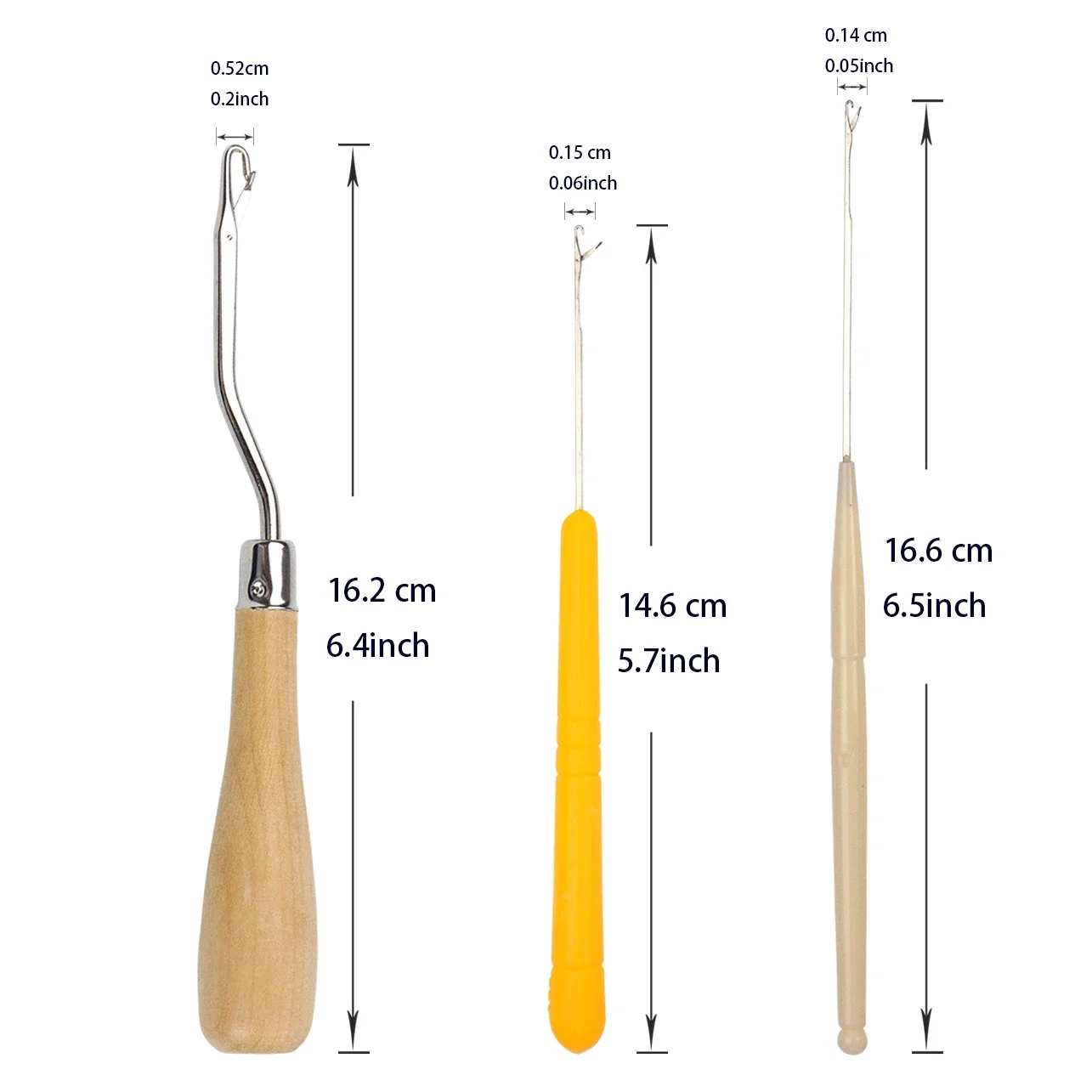 Bent Latch Hook Set Crochet Needle Dreadlocks Tool Knitting Crochet Hooks Hair Extensions Tool for Braid 9 Pcs crochet hooks,hair extensions tool