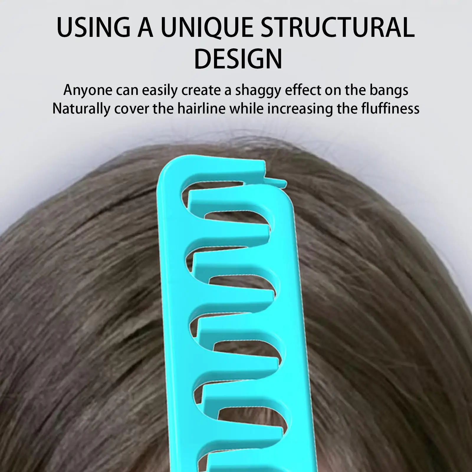 Fluffy Texture Styling Comb Volumizing Wide-Tooth Hairbrush Curling Tools Fluffy Roots Hair Seam Cover Bangs Hairdressing Combs
